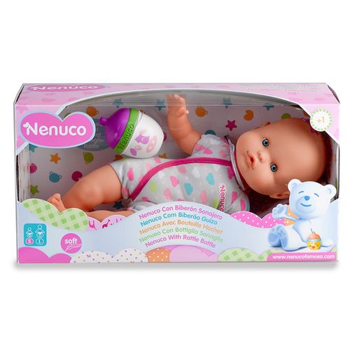 Set De Muñecas Biberón Y Sonajero Nenuco 700012764 1 Pieza