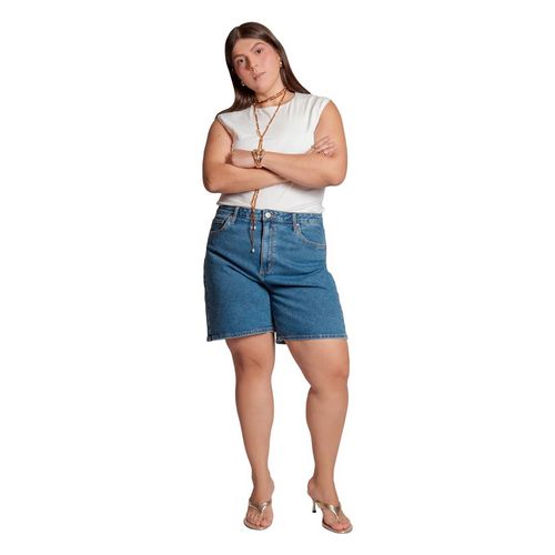 Bermuda de mezclilla Balam azul para dama blx6960