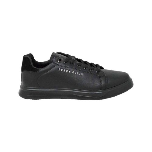 Tenis casual Perry Ellis negro para caballero PE-21060