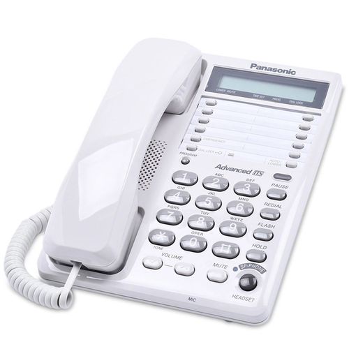 Teléfono Alámbrico Panasonic Kx-Ts108Mew Blanco