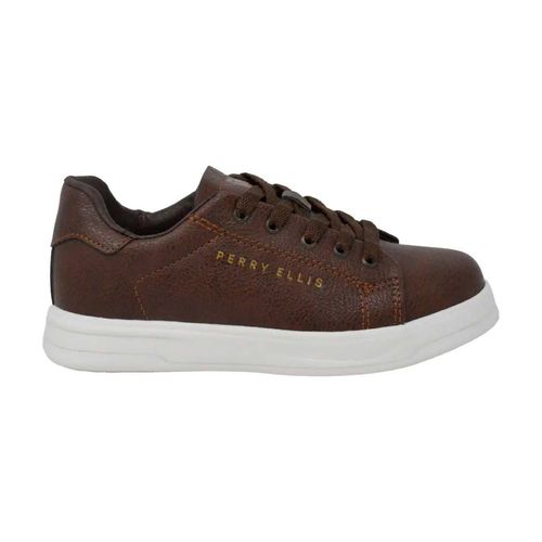 Tenis casual Perry Ellis café para niño 21060