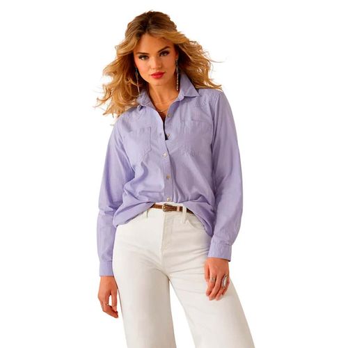 Blusa camisera Ariat morado para dama 10055213