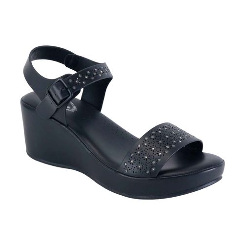 Sandalia casual Atalina negro para dama DC9800