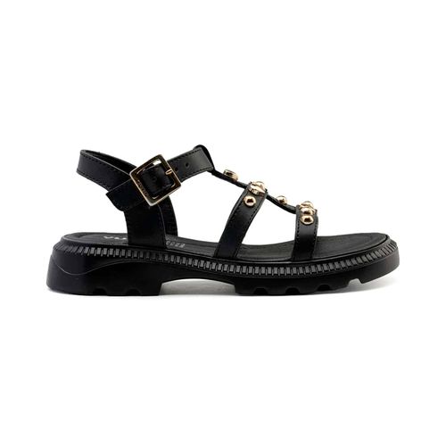 Sandalia casual Yuyin negro para niña 26060
