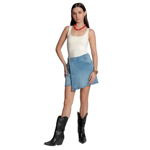 Falda short de mezclilla  Balam azul para dama bl7345