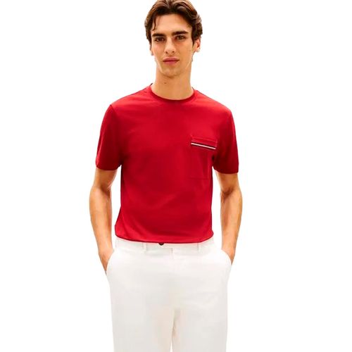 Playera Tommy Hilfiger rojo para caballero MW0MW42397-XIT