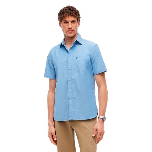 Camisa Tommy Hilfiger azul para caballero MW0MW42285-0GY