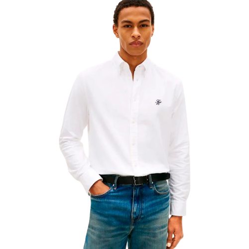 Camisa Tommy Hilfiger blanco para caballero MW0MW42422-YBR