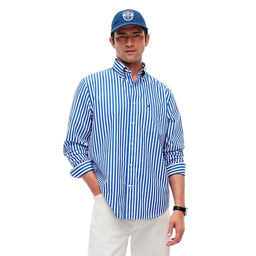 Camisa Tommy Hilfiger azul para caballero MW0MW42434-0A4