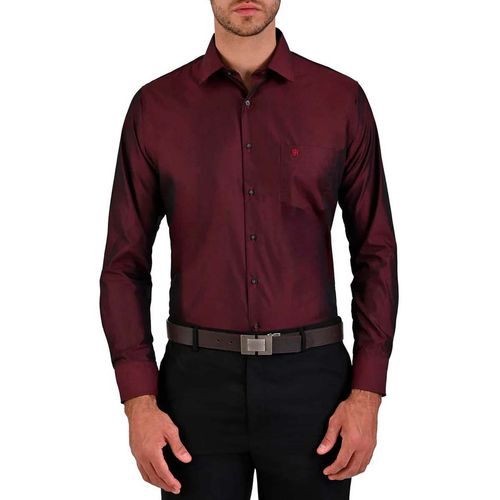 Camisa de vestir para caballero John Henry tinto EV13C0059