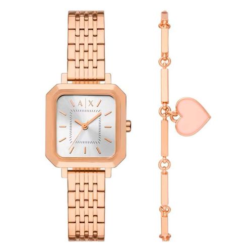 Set de reloj A/X rosa para dama AX7164SET