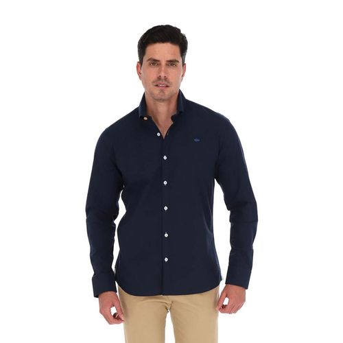 Camisa Porto Blanco azul para caballero CBASIC-20