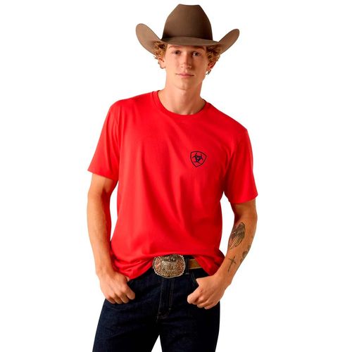 Playera Ariat rojo  para caballero 10054352
