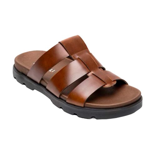 Sandalia casual Quirelli café para caballero 706807