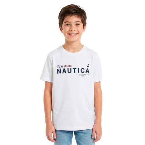 Playera Nautica blanco para joven NSFIA20F-100