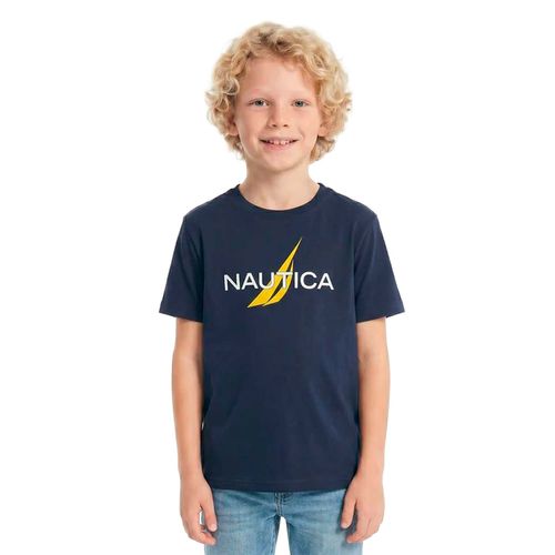 Playera Nautica azul para joven NSFIA23F-468