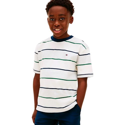 Playera Tommy Hilfiger gris para joven  KB0KB10298-P09