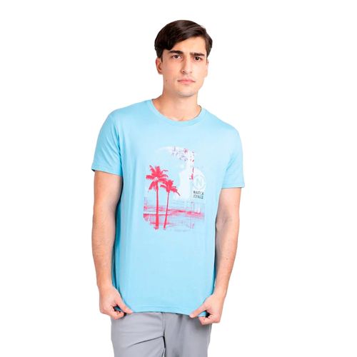 Playera Nautica Jeans azul para caballero V65911-4PE