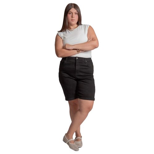 Bermuda de mezclilla Balam negro para dama  BLX7403