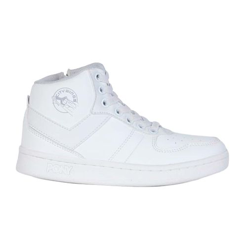 Tenis escolar Pony blanco para joven CITY WINGS MID