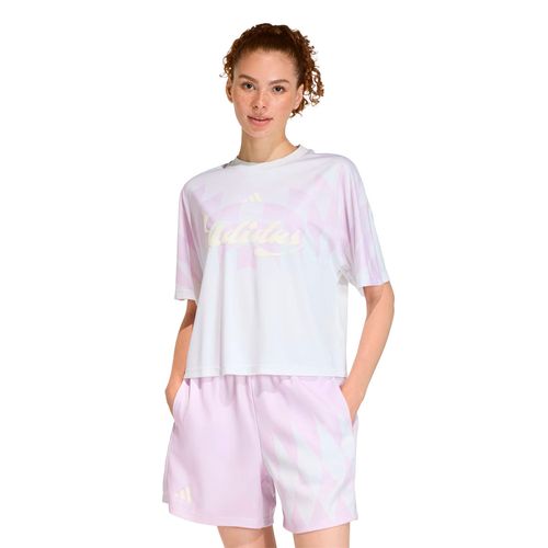 Playera deportiva Adidas blanco para dama KB1609