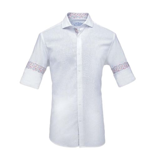 Camisa Cuadra blanco para caballero  CM0L017