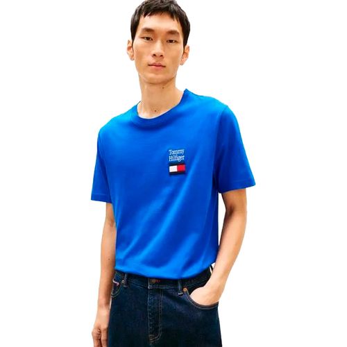 Playera Tommy Hilfiger azul para caballero  MW0MW42367-C7F