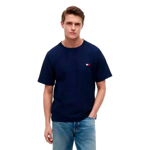 Playera Tommy Hilfiger azul para caballero  MW0MW42396-DCC