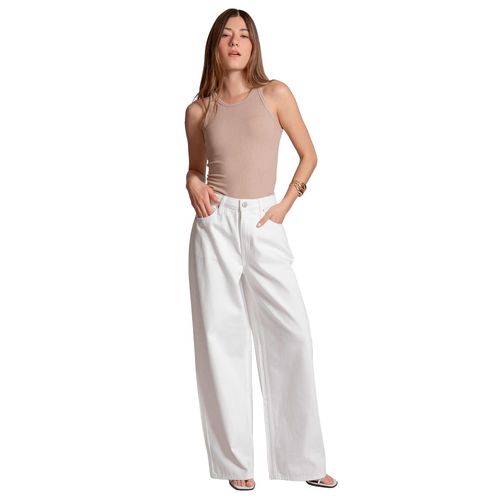 Pantalón de mezclilla Balam blanco para dama BL7451