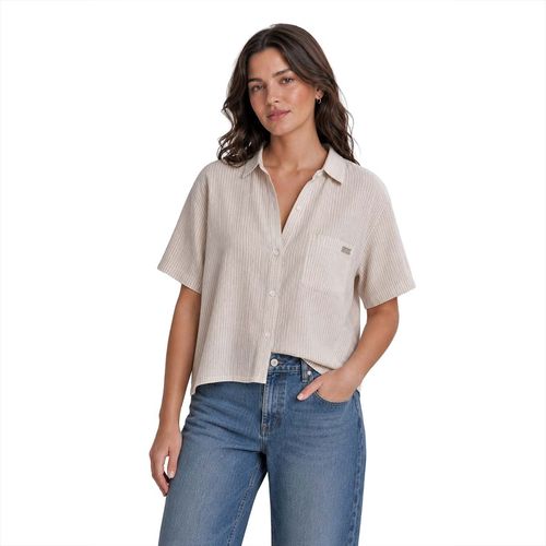 Blusa camisera Dkny beige para dama DJ5W2056-CJQ