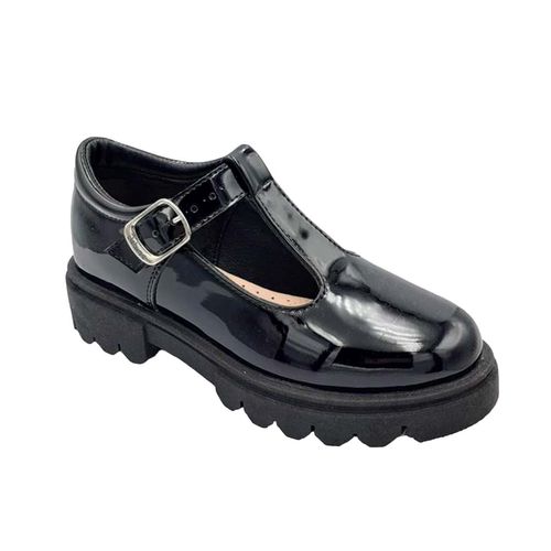 Zapato escolar Jakuna negro para jovencita 242059