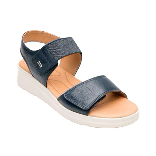 Sandalia casual Flexi azul para dama 124213