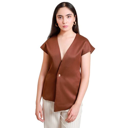 Chaleco Lob café para dama DCDE0274