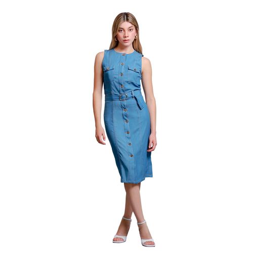 Vestido Lob azul para dama DVVI0794