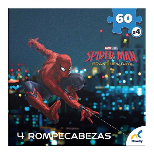 Rompecabezas Spiderman 4 en 1 de 60 pzas jca-5103