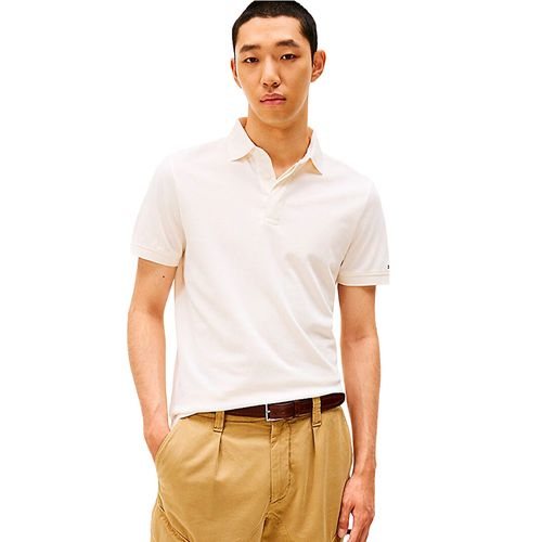 Playera tipo polo Tommy Hilfiger blanco para caballero MW0MW41513-Z00