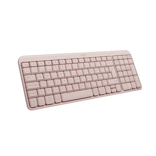 Teclado inalámbrico Logitech para computadora rosa k250