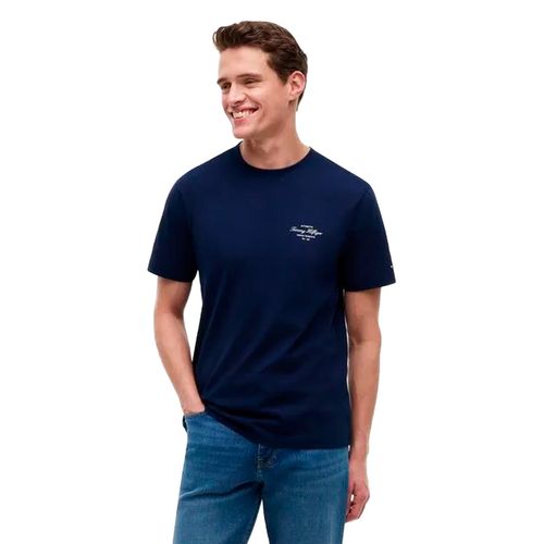 Playera Tommy Hilfiger azul para caballero MW0MW44258-DCC