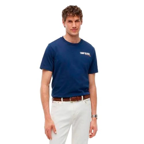 Playera Tommy Hilfiger azul para caballero MW0MW43198-DCC