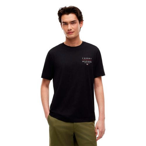 Playera Tommy Hilfiger negro para caballero MW0MW44361-BDS