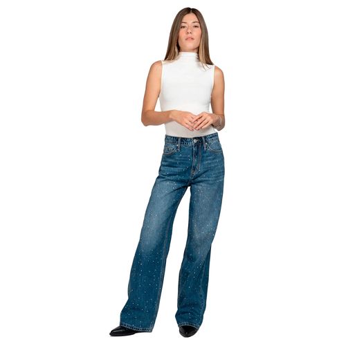 Pantalón de mezclilla Balam  azul para dama BL7714