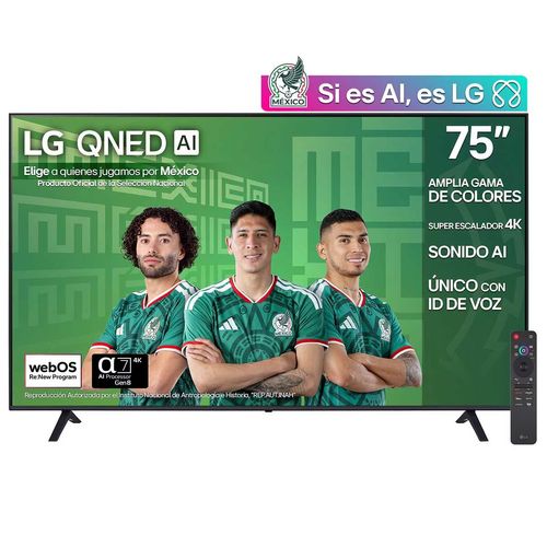 Pantalla Lg smart tv 75p negro 75qned70bsa