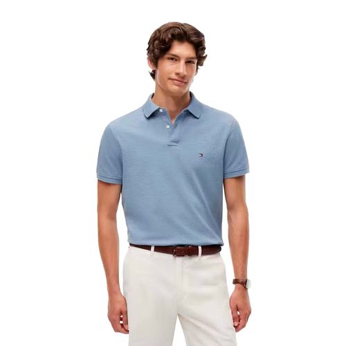 Playera tipo polo Tommy Hilfiger azul para caballero MW0MW32346-D0Z