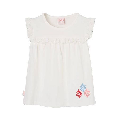 Blusa Boboli blanco para niña 303073
