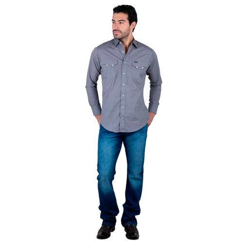 Camisa Wrangler gris para caballero 112387918