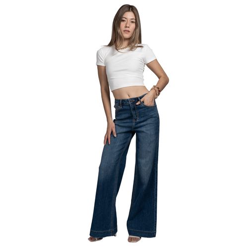 Pantalón de mezclilla Balam  azul para dama BL7609