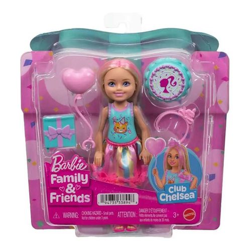 Muñeca chelsea Barbie cumpleañera falda rosa jjb37