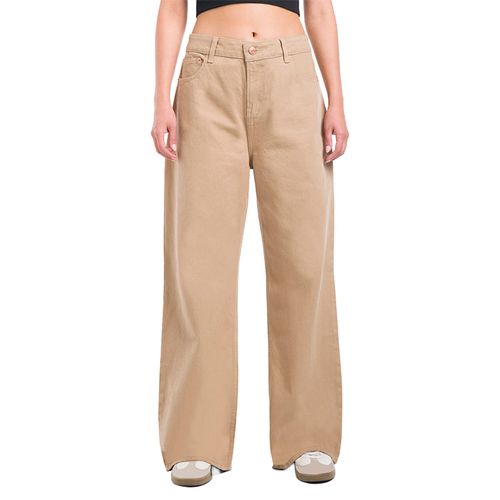 Pantalón de mezclilla Oggi Jeans beige para dama WIDE LEG ASTRAL