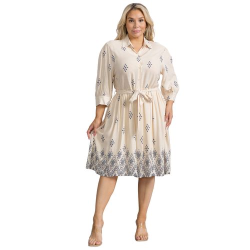 Vestido Fashion Space beige para dama 5657X