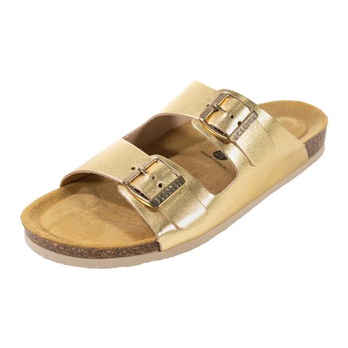 Sandalia casual Plakton dorado para dama 180010